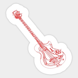 bass design Sticker